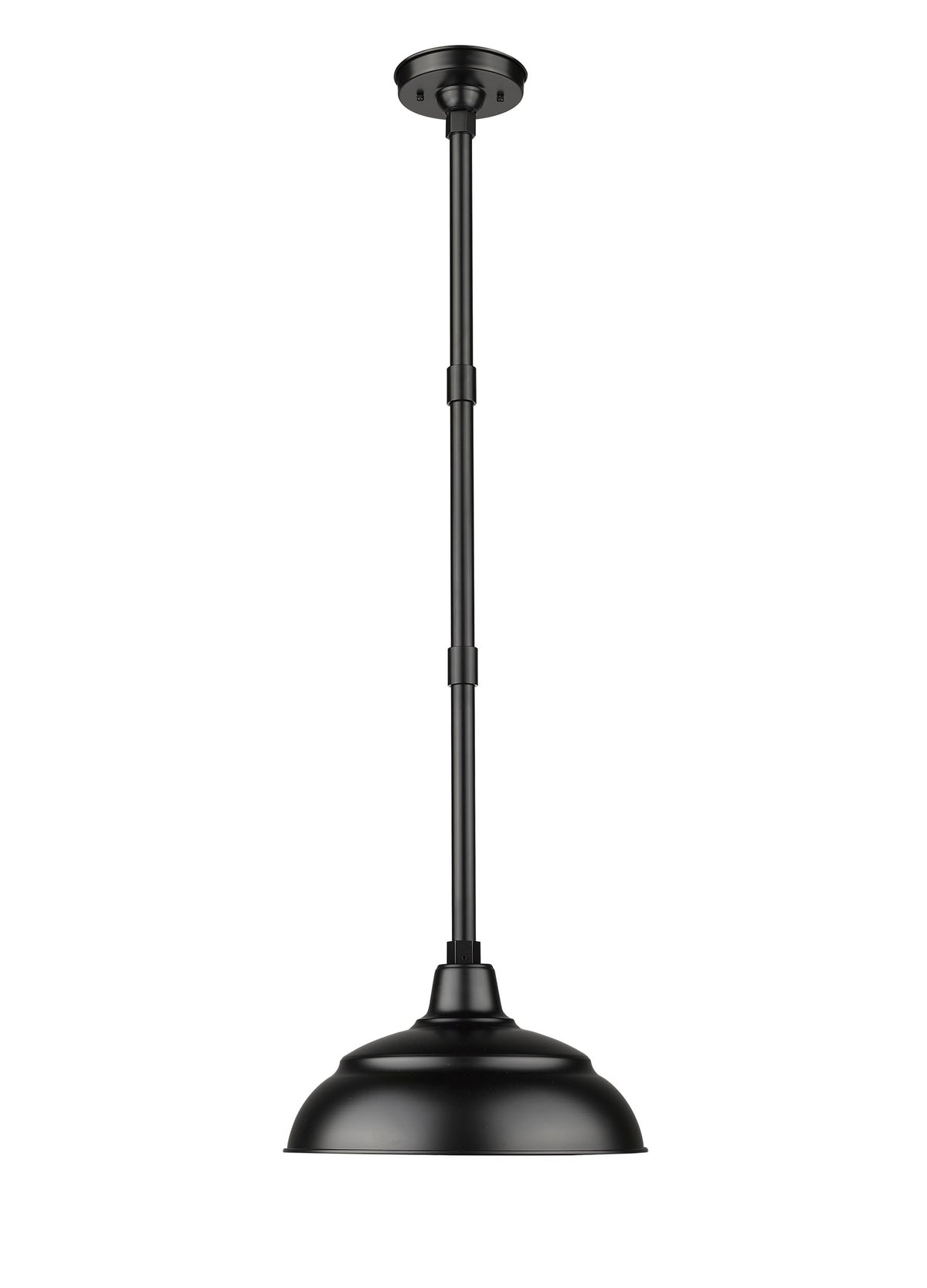14 x 8.25-inch R Series Satin Black Tapered Warehouse Shade
