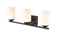 22'' Durham Matte Black 3 Light Bath Vanity
