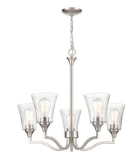 24'' Caily Brushed Nickel 5 Light Chandelier