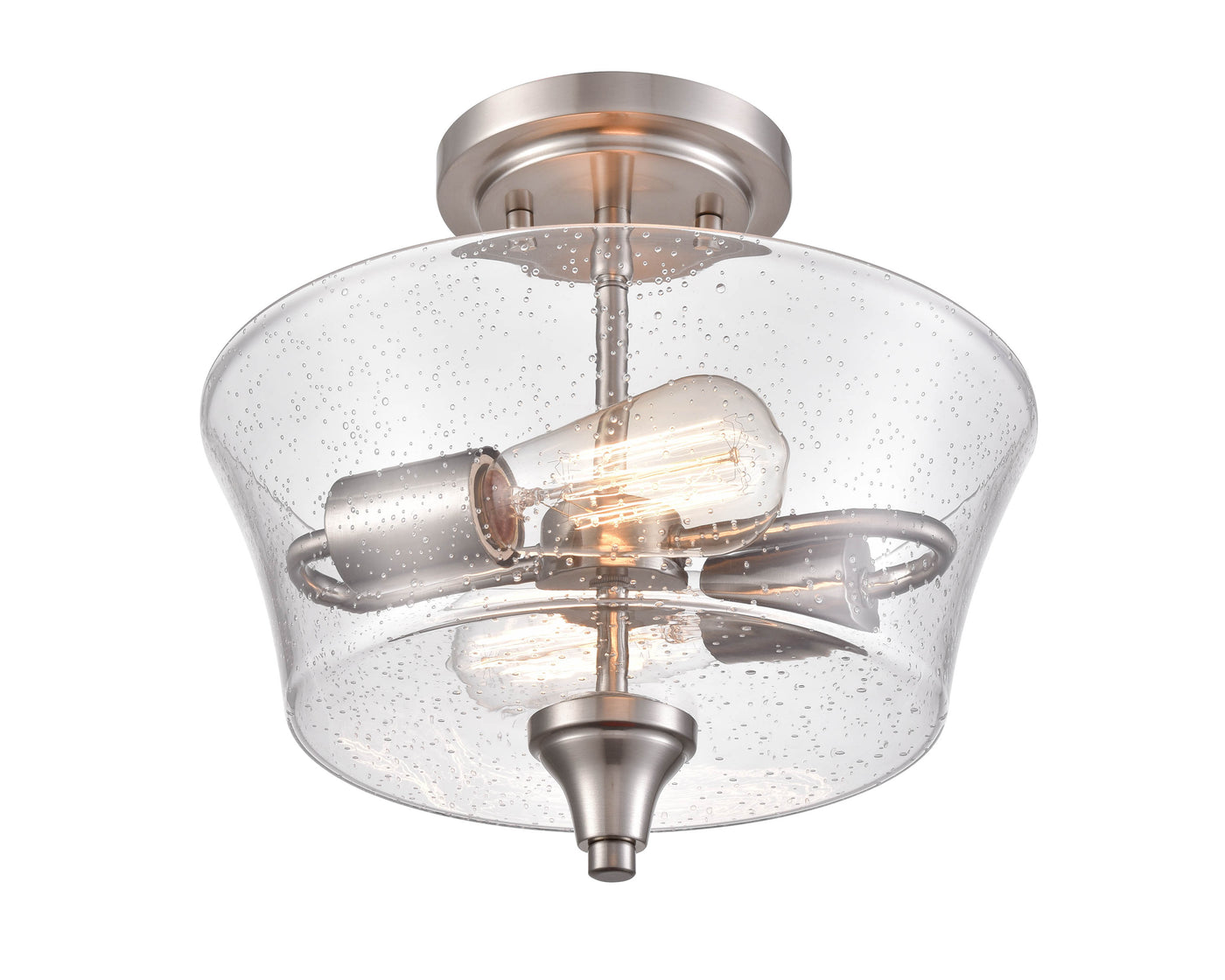10.5'' Caily Brushed Nickel 2 Light Semi-Flush Mount