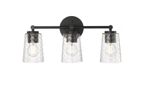 20'' Ashli Matte Black 3 Light Bath Vanity
