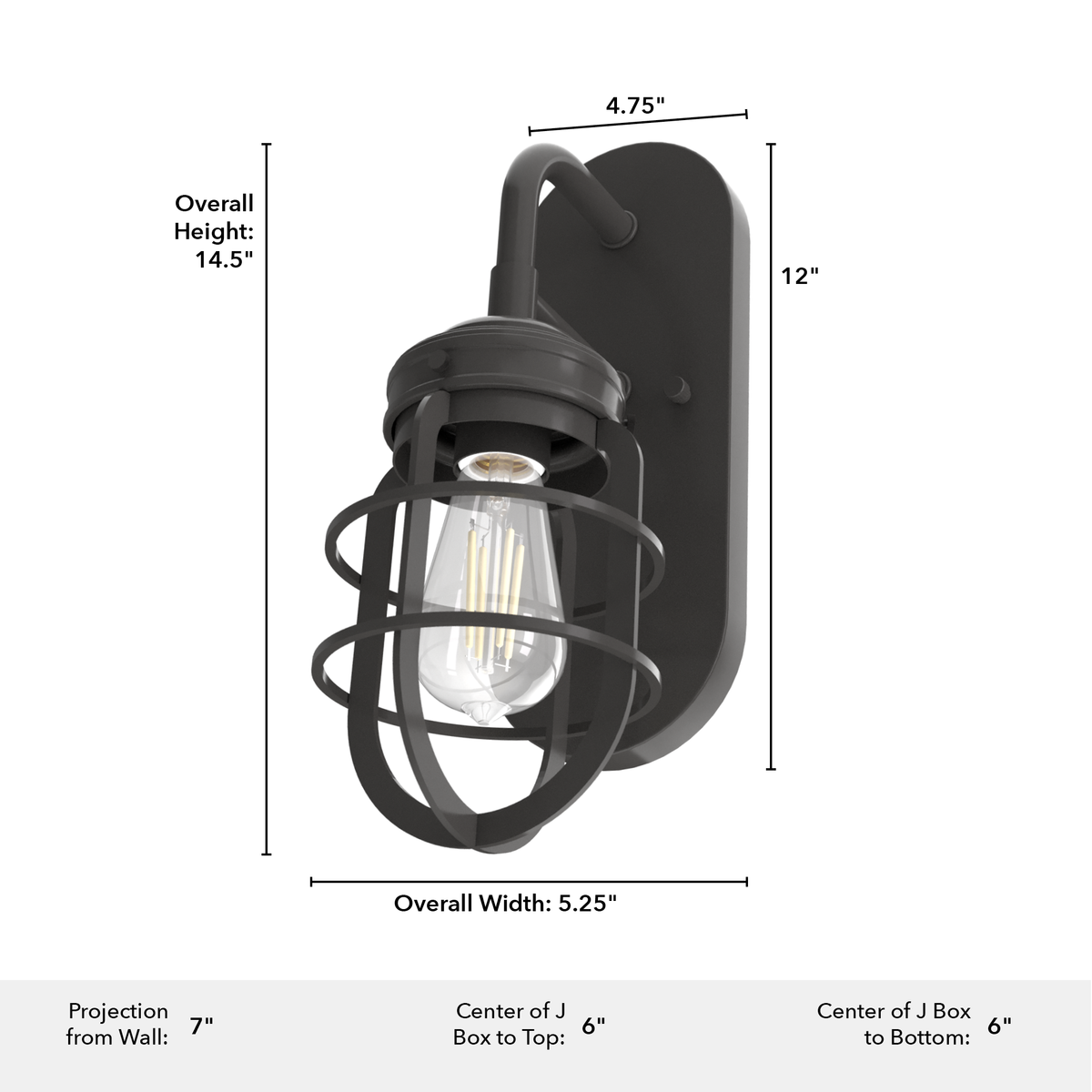 Starklake 14.5-inch 1-light Noble Bronze Wall Sconce with Metal Shade