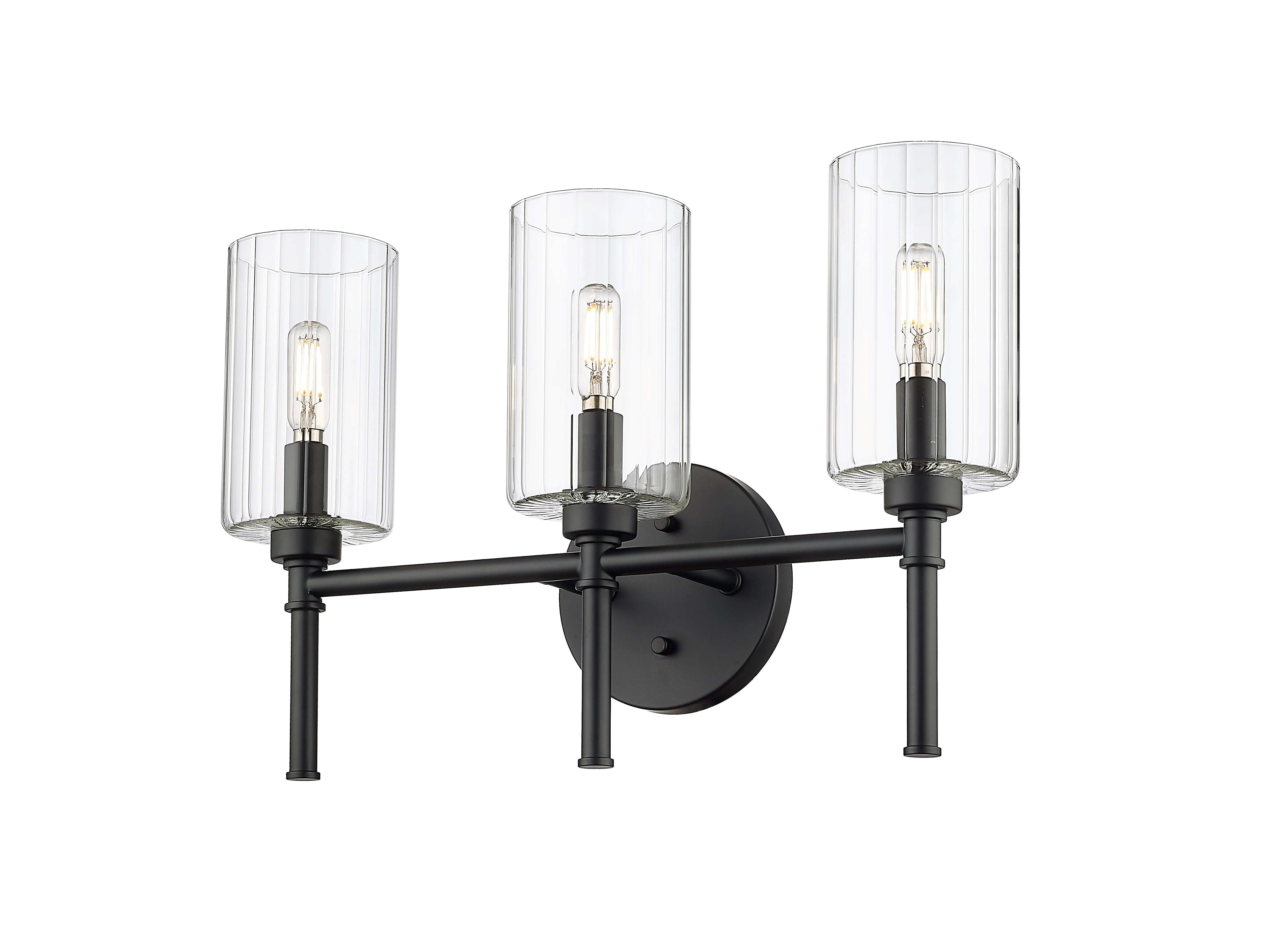 19'' Chastine Matte Black 3 Light Bath Vanity