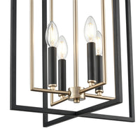 19.25'' Noelle Matte Black/Modern Gold 4 Light Pendant