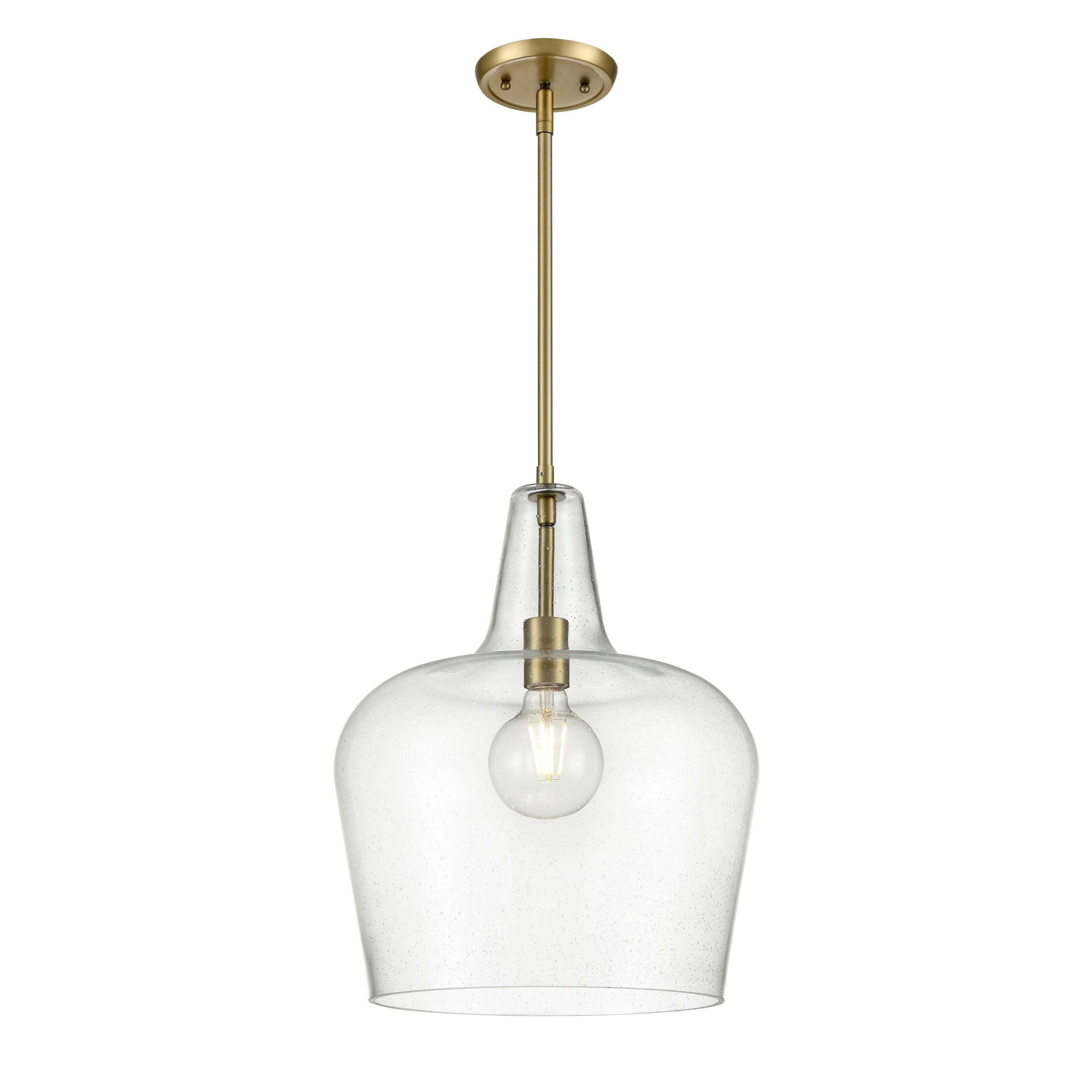 17.75'' Puckette Vintage Brass 1 Light Pendant