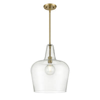 17.75'' Puckette Vintage Brass 1 Light Pendant