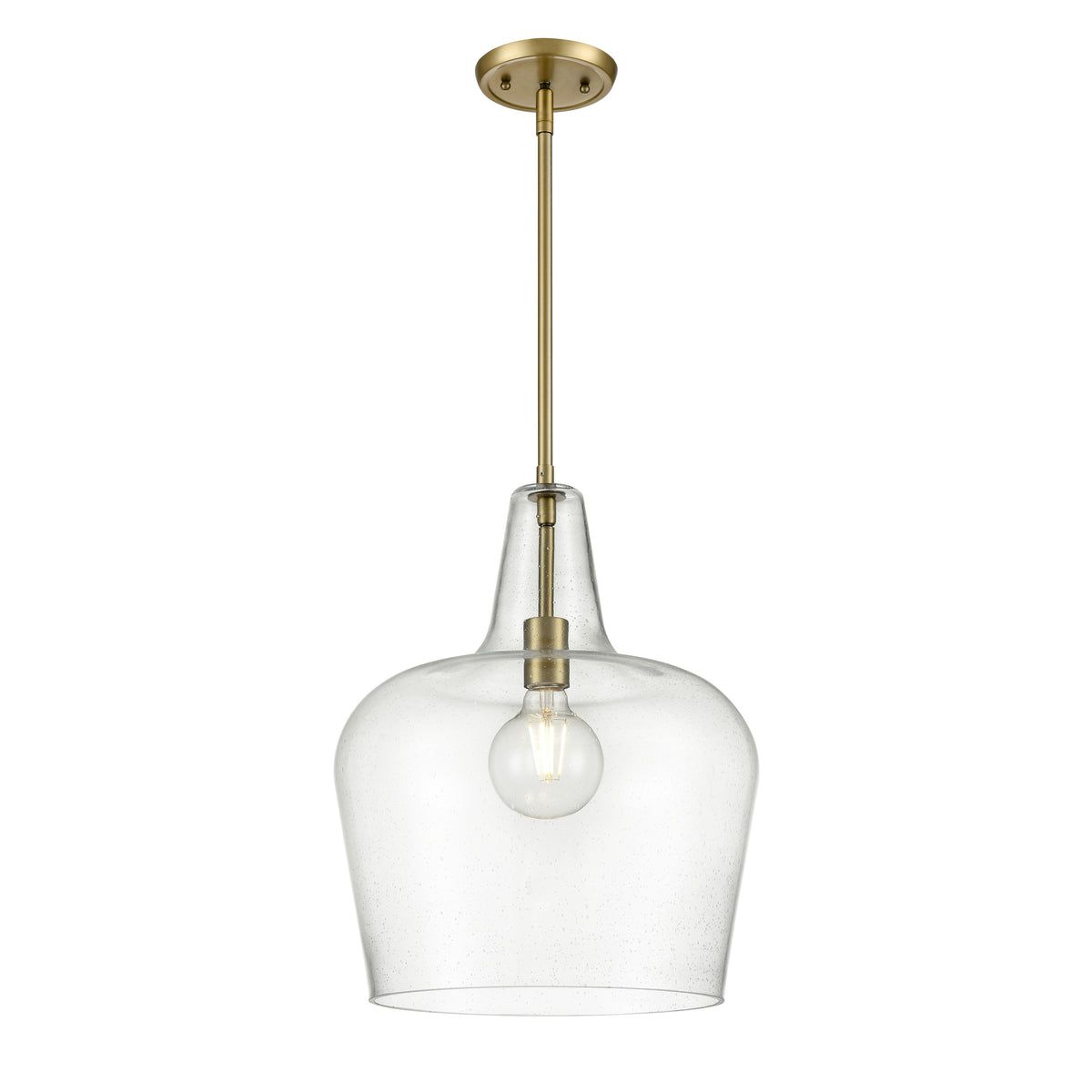 17.75'' Puckette Vintage Brass 1 Light Pendant