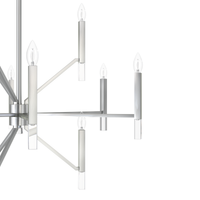 Sunjai 40-inch 12-light Brushed Nickel Chandelier