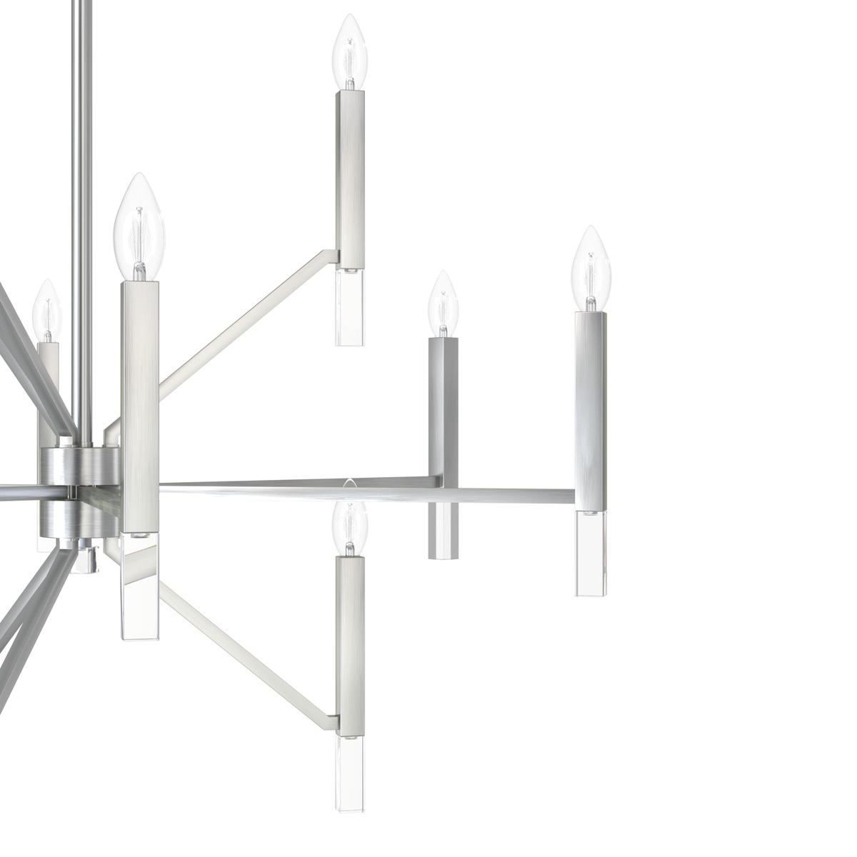 Sunjai 40-inch 12-light Brushed Nickel Chandelier