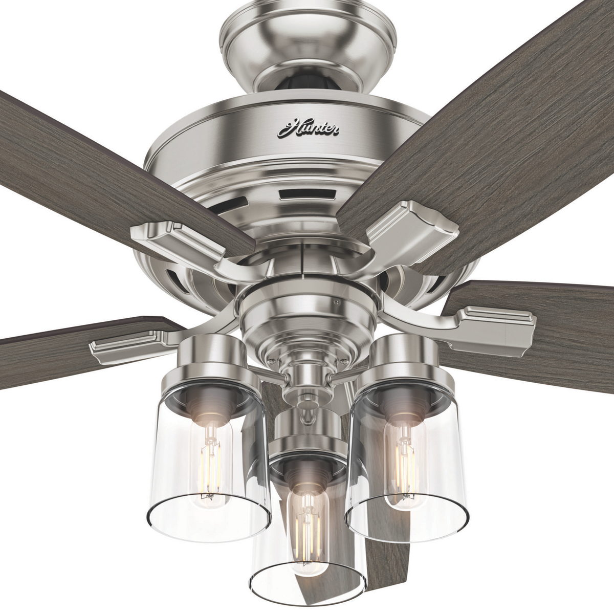 52 inch Bennett Brushed Nickel Ceiling Fan with LED Light Kit and Handheld Remote