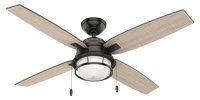 52 inch Ocala Noble Bronze Damp Rated Ceiling Fan with LED Light Kit and Pull Chain