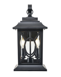 8'' Allbert Powder Coated Black 2 Light Wall Sconce