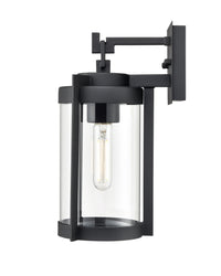 12.5-inch Ellway Textured Black 1-Light Outdoor Wall Sconce