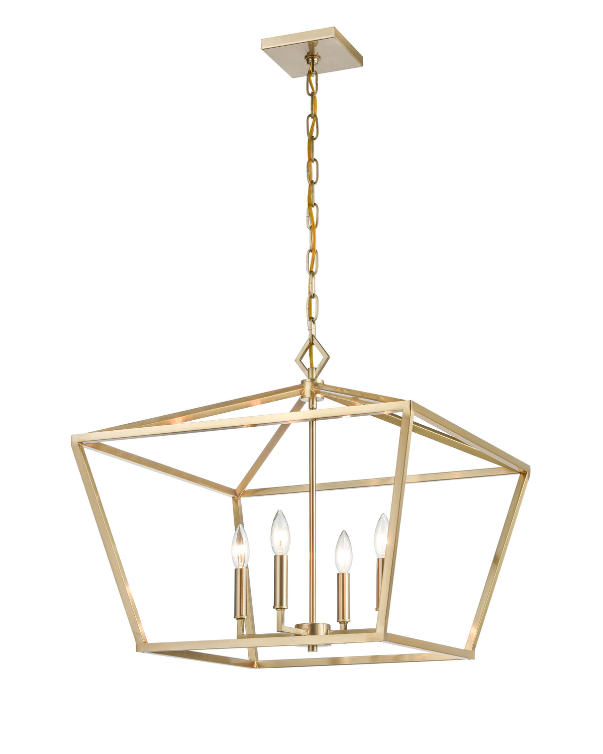 21'' Corona Modern Gold 4 Light Pendant