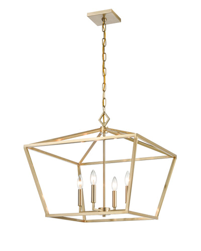 21'' Corona Modern Gold 4 Light Pendant