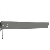 52 inch Cassius Matte Silver Damp Rated Ceiling Fan and Pull Chain