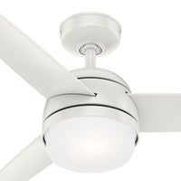48 inch Midtown Fresh White Ceiling Fan with LED Light Kit and Handheld Remote