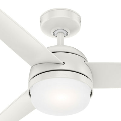 48 inch Midtown Fresh White Ceiling Fan with LED Light Kit and Handheld Remote