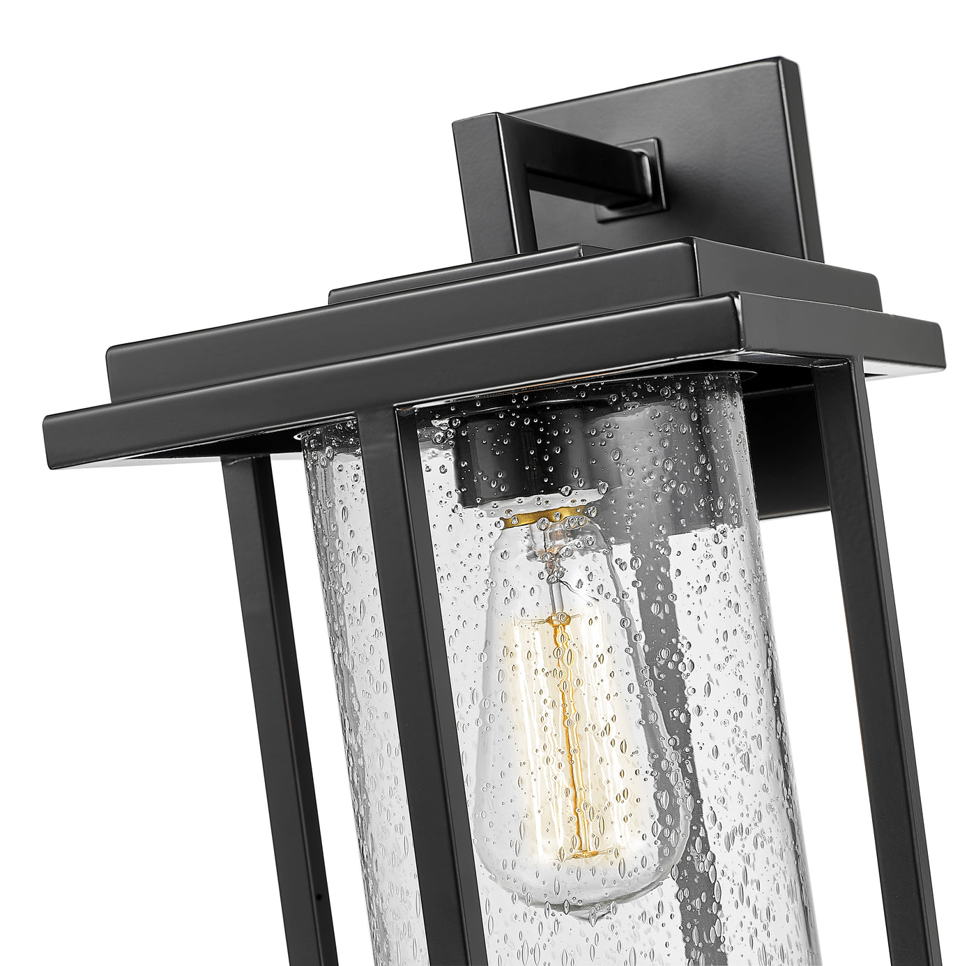 14.13-inch Adair Powder Coated Black 1-Light Outdoor Wall Sconce