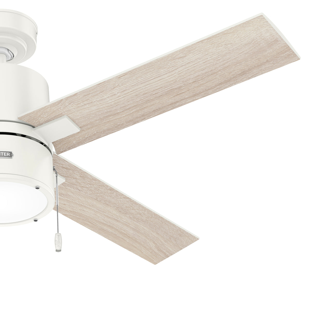 52 inch Beck Fresh White Ceiling Fan with LED Light Kit and Pull Chain