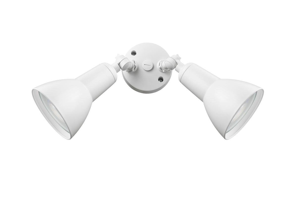5.25''  Matte White 2 Light Flood Light