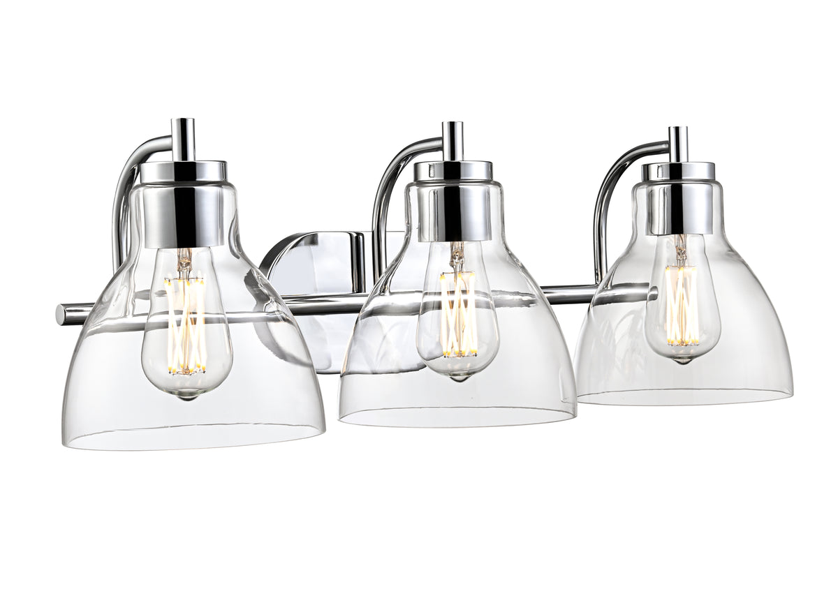 25.25'' Knightsdale Chrome 3 Light Bath Vanity