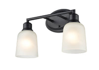 15.25'' Amberle Matte Black 2 Light Bath Vanity