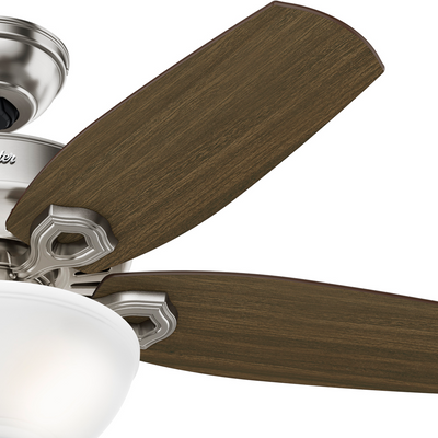 42 inch Builder Brushed Nickel Ceiling Fan with LED Light Kit and Pull Chain
