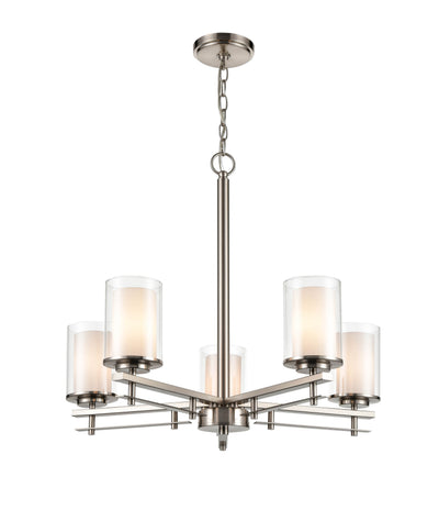 23'' Huderson Brushed Nickel 5 Light Chandelier