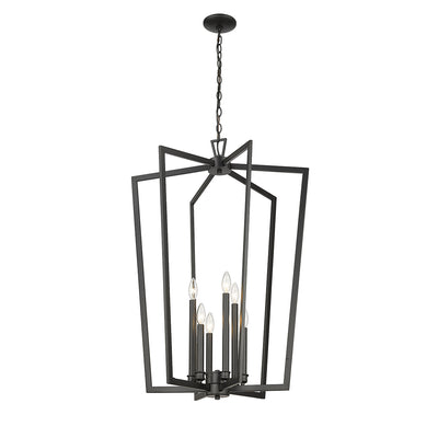 36'' Lizabeth Matte Black 6 Light Pendant