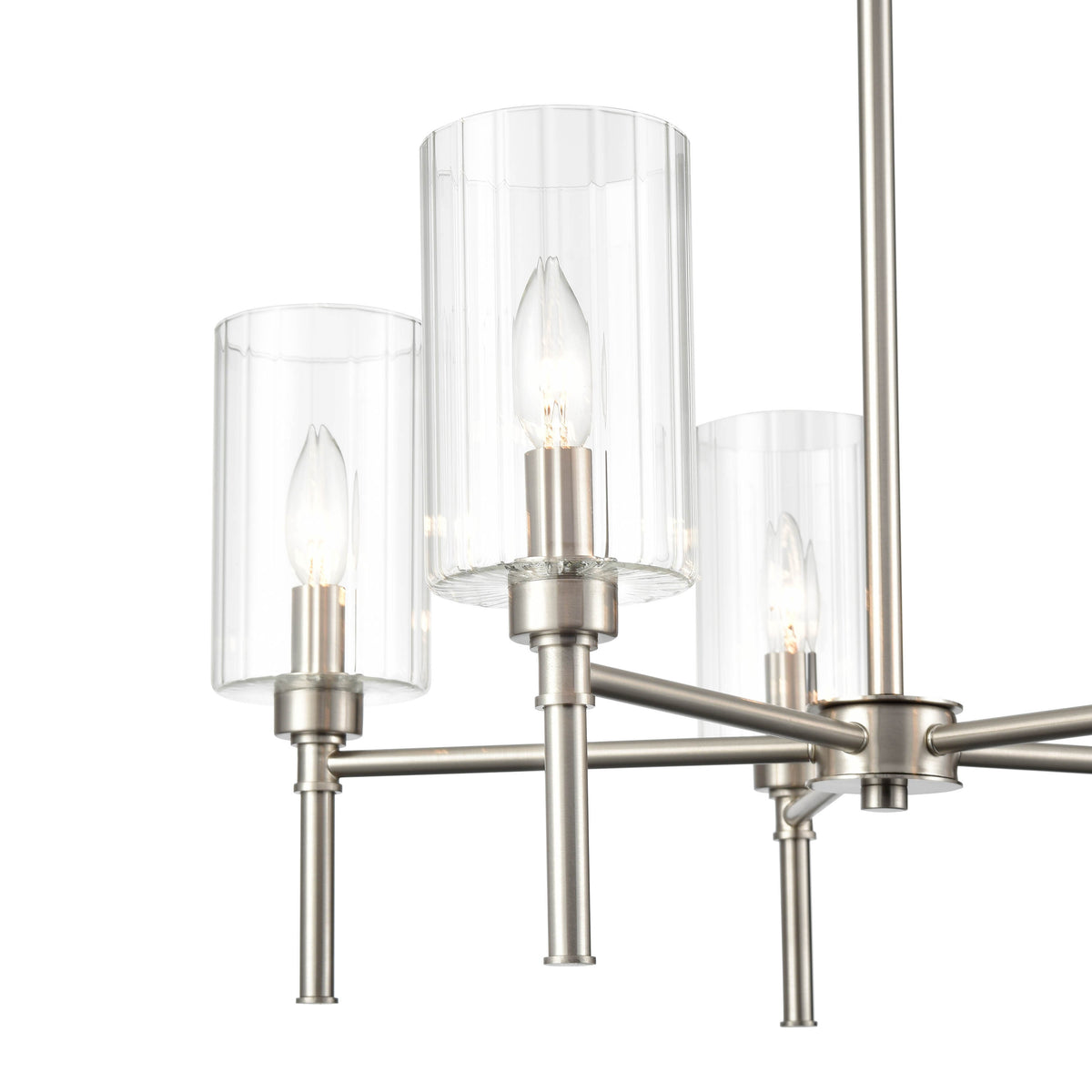22.25'' Chastine Brushed Nickel 5 Light Chandelier