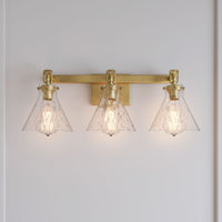 25.5'' Barlon Vintage Brass 3 Light Bath Vanity