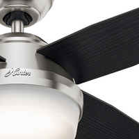 44 inch Dempsey Brushed Nickel Ceiling Fan with LED Light Kit and Handheld Remote