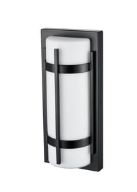 13.4-inch Powder Coated Black Outdoor Wall Sconce