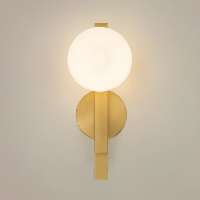 Julep 15-inch 1-light Brushed Gold Vanity Light with Opal Glass Shade