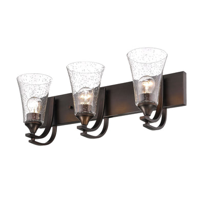 24'' Natalie Rubbed Bronze 3 Light Bath Vanity