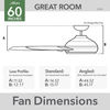 60 inch Downtown ENERGY STAR® Matte Black Damp Rated Ceiling Fan and Wall Control
