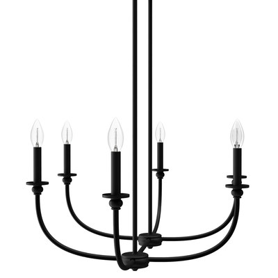 Southcrest 36-inch 6-light Matte Black Linear Chandelier