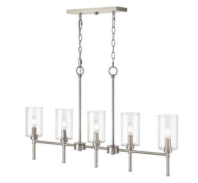 21.5'' Chastine Modern Gold 5 Light Linear Chandelier