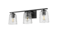 23'' Saben Matte Black 3 Light Bath Vanity