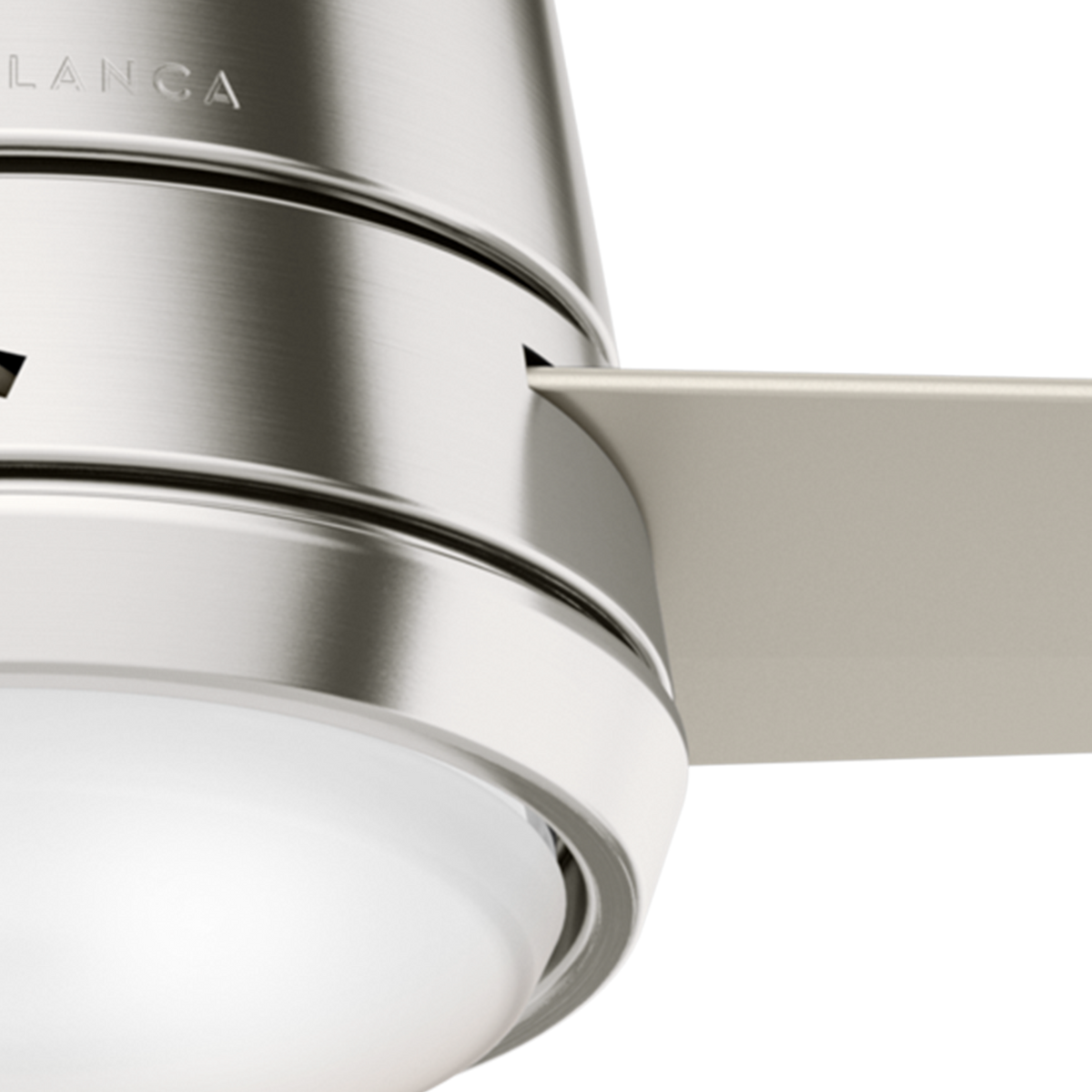 Casablanca 44 inch Commodus Brushed Nickel Low Profile Ceiling Fan with LED Light Kit and Wall Control