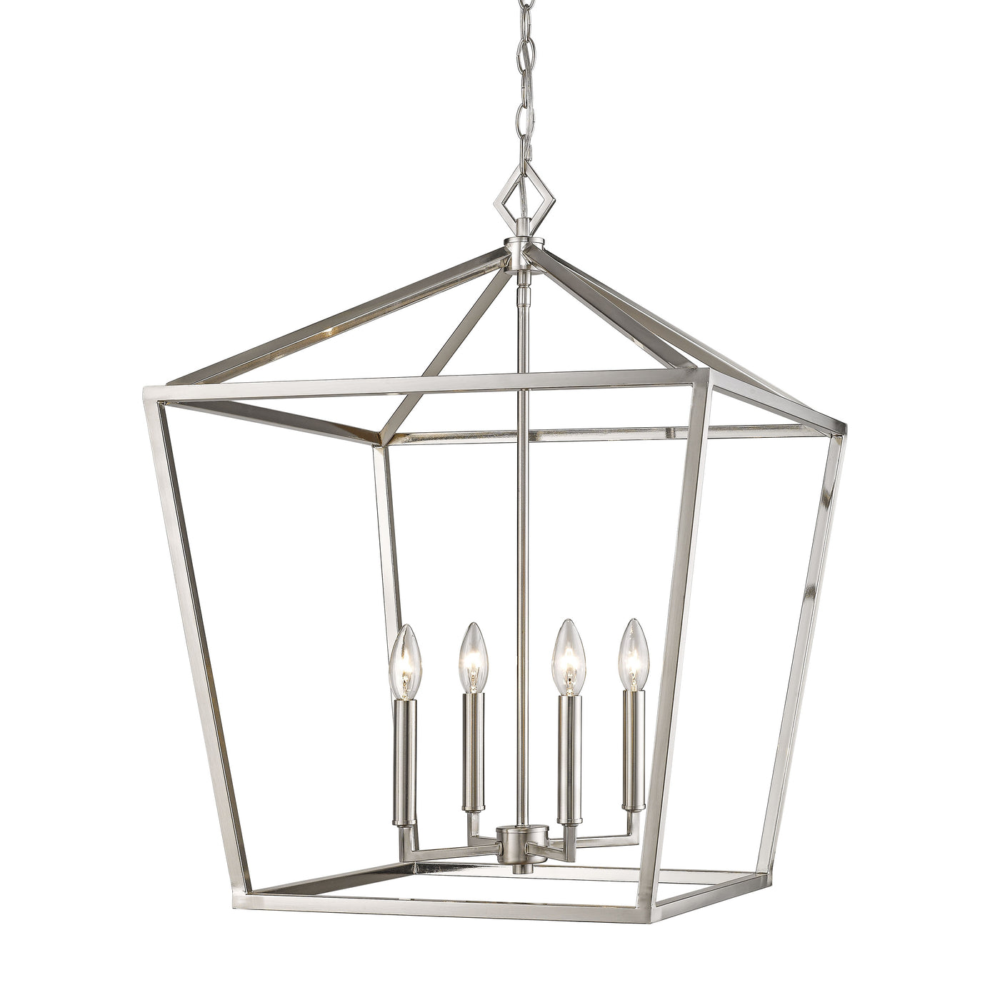 30'' Corona Satin Nickel 4 Light Pendant