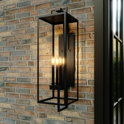 10'' Lamont Textured Black 4 Light Wall Sconce