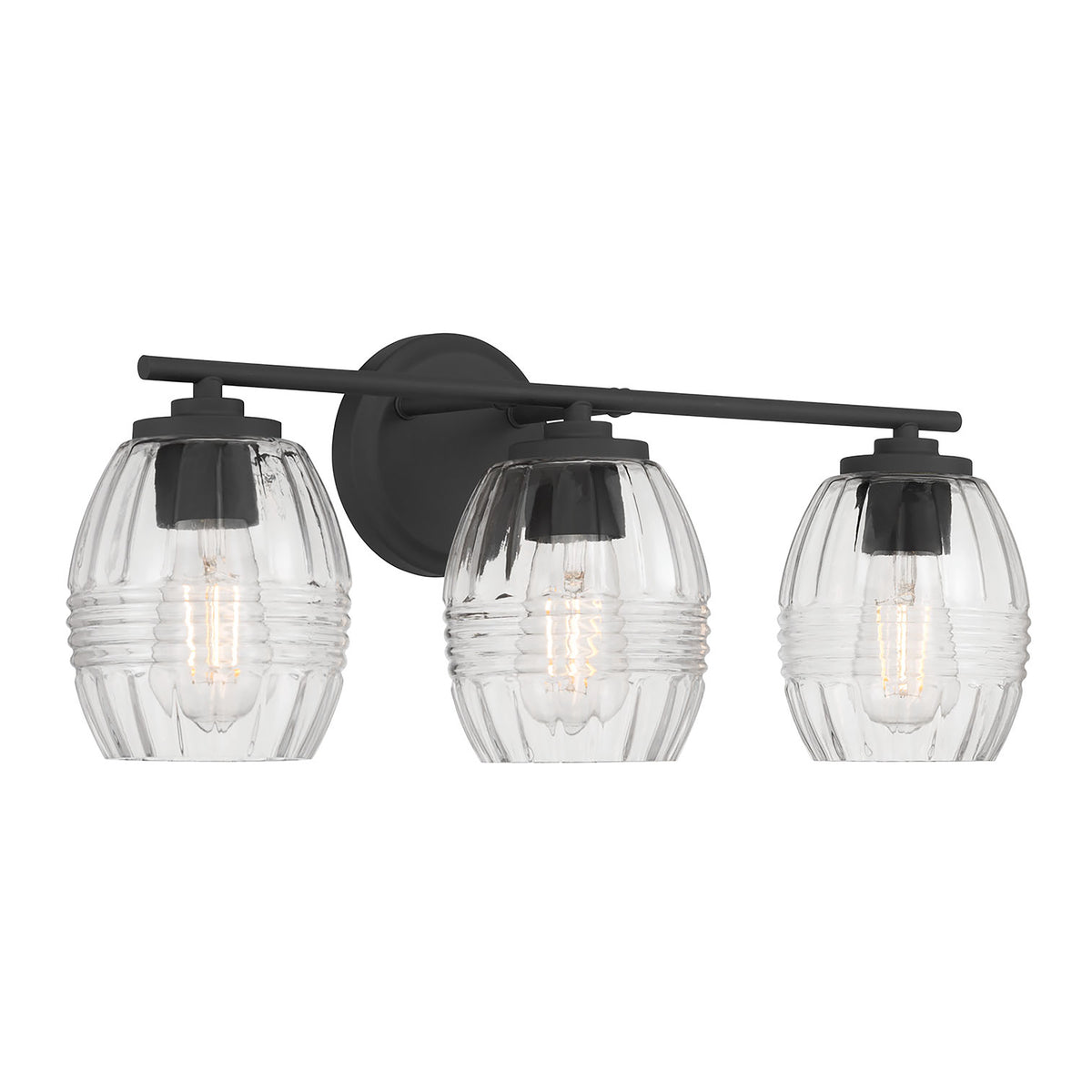22.25'' Miravelle Matte Black 3 Light Bath Vanity