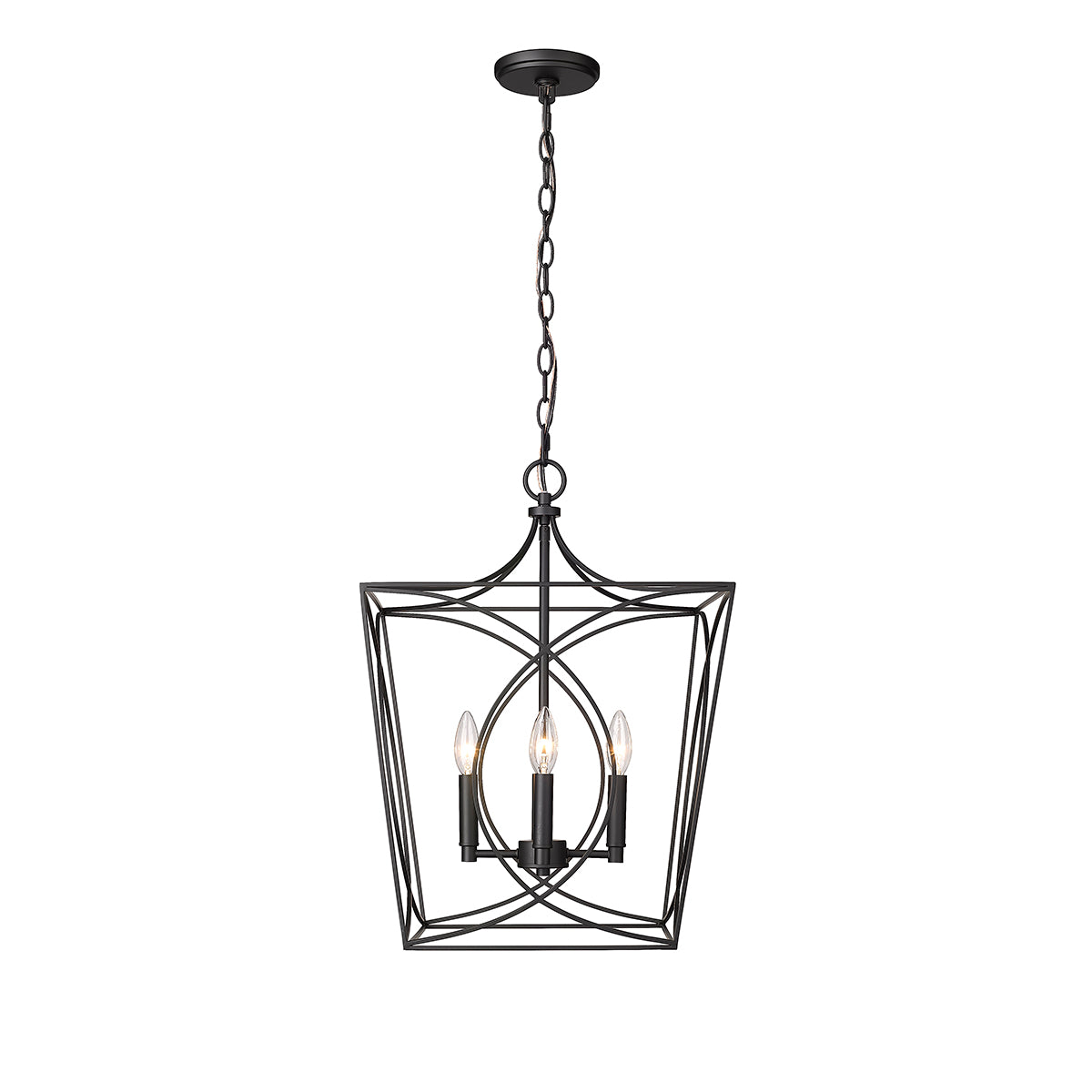 21.9'' Tracy Matte Black 4 Light Pendant
