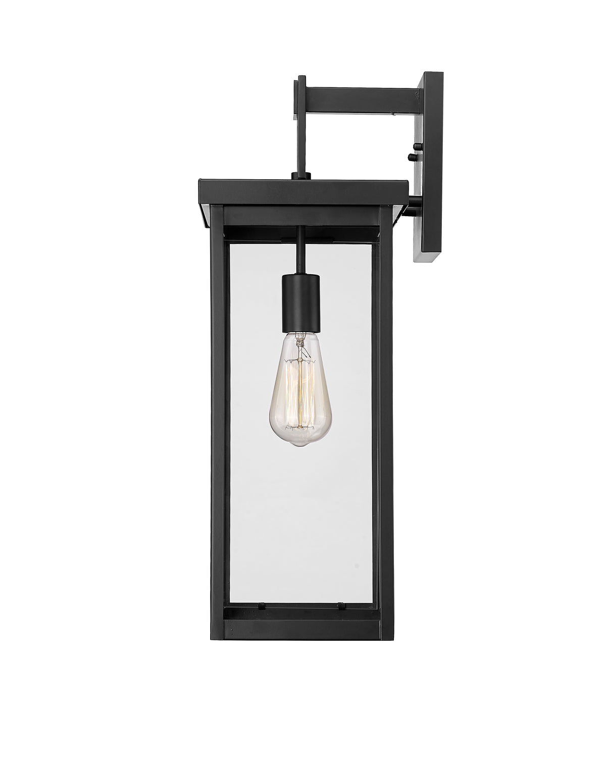 22-inch Barkeley Powder Coated Black 1-Light Outdoor Wall Sconce with Clear Glass