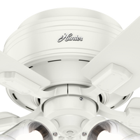 42 inch Crestfield Fresh White Low Profile Ceiling Fan with LED Light Kit and Pull Chain