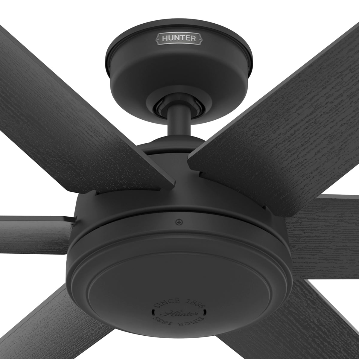 52 inch Jetty Matte Black WeatherMax Indoor / Outdoor Ceiling Fan and Wall Control