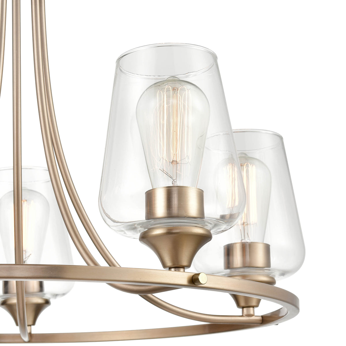 25'' Ashford Modern Gold 5 Light Chandelier