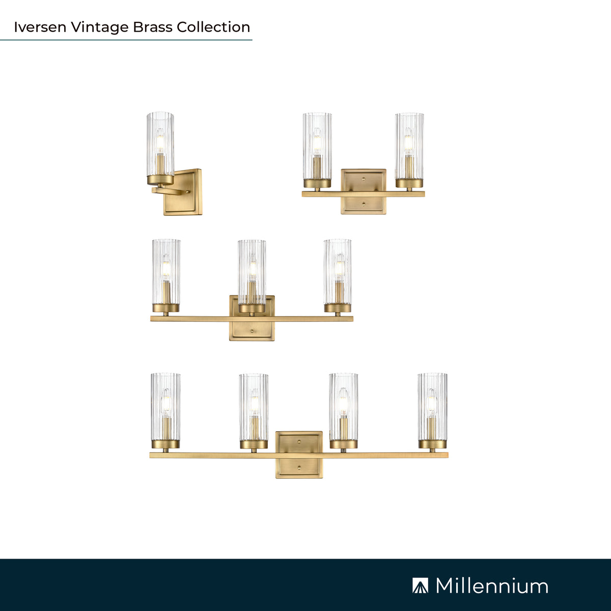 5'' Iversen Vintage Brass 1 Light Wall Sconce